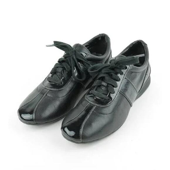 Cole Haan Grand. OS Black Leather Fashion Sneaker 9 B Casual Oxfords Vintage - Picture 1 of 11